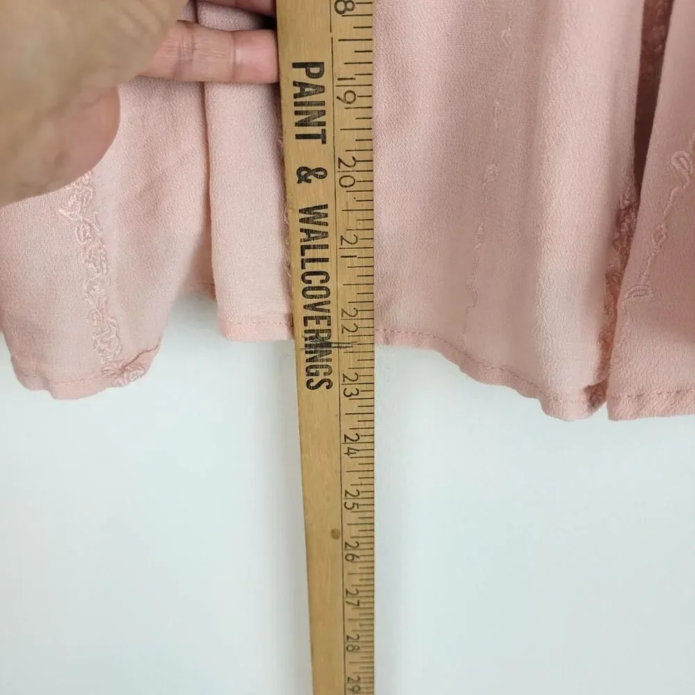 Torrid Women's Blush Pink Embroidered Skater Skirt Sz 2X fairy whimsy cottage